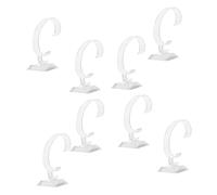 HEALEEP Espositore per Orologi da Banco a Forma di C Trasparente, Set da 12 Pezzi in Plastica Resistente, Supporto Portatile per Orologi e Gioielli, per Esposizione in Casa e Negozio
