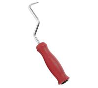 HEALEEP Gancio per Tondini di Ferro con Manico in Plastica Rosso, Utensile a Gancio per Barre D'armatura, Strumento per Torcere e Legare Filo di Collegamento, per Cantieri Edili