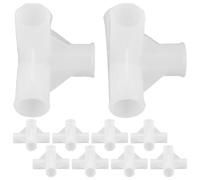 HEALEEP Giunto a 4 Vie per Armadio in Plastica 13 Mm, Kit di Collegamento per Mobili Connettori Angolari Multiuso, Set 10 Pezzi per Scarpiere e Strutture di Stoccaggio Flessibili