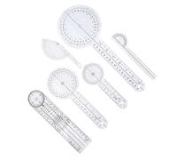 HEALEEP Goniometro Spinale in Plastica, Goniometro da Dito, Righello Medico, Protractor Angolare 360 Gradi, Lettura Chiara, Misurazione Accurata, 6 Pezzi, Test Ortopedici e Neurologici