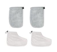HEALEEP Guanti Bagno Cera e Copripiedi Isolante, 2 Paia Per Uso Domestico e Professionale, Accessori Per Terapia Alla Paraffina e Ceretta a Caldo