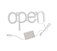 HEALEEP Insegna Al Neon Aperta Led a Batteria Per Parete, Lampada Decorativa in Plastica Per Negozi, Bar, Ristoranti e Uffici, Luce Al Neon Calda e Confortevole