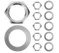 HEALEEP Kit di Accessori per Chitarra Elettrica Facile Montaggio DIY per Musicisti Professionisti Rondelle e Dadi in Metallo Argento M9 Struttura Ragionevole per Potenziometri