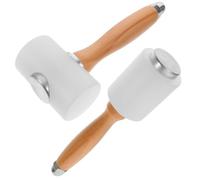 HEALEEP Martello in Nylon per Lavorazione del Cuoio Set da 2 Pezzi Manico Ergonomico Antiscivolo per Artigianato, Mazzuolo Leggero Resistente per Installazione Mobili e Incisione Pelle