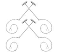 HEALEEP Martello per Pulsante di Allarme Antincendio 4 Pezzi, Strumento Multifunzionale per Idranti e Scatole Estintore, Mini Martello Portatile in Metallo Resistente per Emergenze