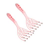 HEALEEP Massaggiatore per Testa a 9 Artigli 2 Pezzi Design Artiglio in Pp e Pallina D'acciaio per Stimolazione del Cuoio Capelluto e Rilassamento Versatile Durante Head Spa