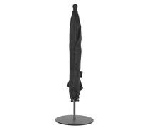 HEALEEP Mini Ombrellino da Tavolo Nero in Ferro e Tessuto per Bevande e Dispositivi, Impermeabile e Stabile, per Piscina e Giardino