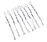HEALEEP Nappe di Tallit Ebraiche Blu e Bianche per Scialle di Preghiera, Set di 8 Pezzi Leggero Decorativo, per Comunità e Viaggi