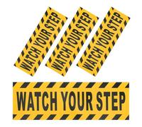 HEALEEP Nastro di Sicurezza per Pavimenti Antiscivolo 4 Pezzi, Adesivi di Avvertimento Guarda Dove Metti i Piedi in Pvc, Alta Visibilità per Scale e Corridoi Interni ed Esterni