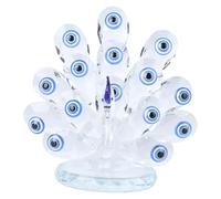 HEALEEP Ornamento Occhi Cristallo Artificiale a Forma di Pavone Raffinata per Carnevale 1 Pezzo Raffinato Decorazione da Tavolo o Guardaroba