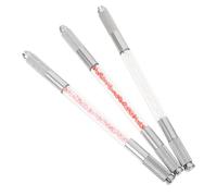 HEALEEP Penne per Sopracciglia Doppia Testa in Cristallo Set 3 Pezzi Anti-ruggine in Rame e Lega di Alluminio Matita per Microblading Professionale per Make-up Occhi Colore Casuale