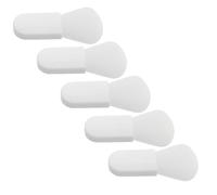 HEALEEP Pennello per Viso e Manico 5 Bianco in Silicone Setole Morbide Applicatore Portatile per Professionale e Routine Skincare On The Go