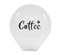 HEALEEP Poggiamestolo in ceramica - Elegante porta cucchiaini da caffè e tè in porcellana bianca per cucina e uso domestico - accessorio perfetto per bar e sala da pranzo