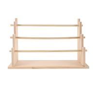 HEALEEP Porta Nastro in Legno a 3 Livelli per Nastri Washi e Bobine, Organizzatore Elegante per Atelier di Artigianato e Negozi di Fiori, Supporto Versatile per Hobby Creativi