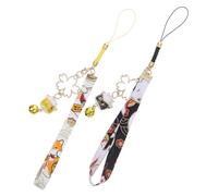 HEALEEP Portachiavi Maneki Neko in 2 Pezzi Ciondolo Fortunato con Campanella per Auto e Cellulare a Tema