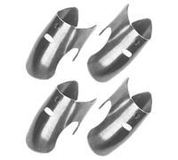 HEALEEP Protezione Guardia Versatile in Acciaio Inox per Dita da Cucina 4 Pezzi Design Facile da Usare per Tagliare Frutta e Verdura in Sicurezza