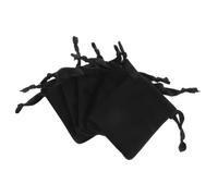 HEALEEP Sacchetti in Velluto Nero Morbidi e Classici Coulisse Regolabile 5 Pezzi per Gioielli e Braccialetti per Bomboniere Matrimonio e Feste