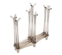 HEALEEP Scolapiatti Retrattile Salvaspazio in Plastica Crema, Porta Bicchieri da Caffè e Bottiglie, Supporto da Cucina per Asciugatura e Organizzazione Piano di Lavoro