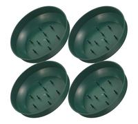 HEALEEP Set 4 Pezzi Cornice di Fango Floreale Rotonda in Plastica Verde per Fiori Secchi e Artificiali, Supporto per Composizioni Floreali per Matrimoni e Decorazioni