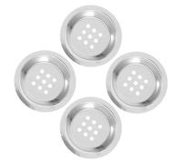 HEALEEP Set 4 Pezzi Schermi Rotondi per Bruciatore di Incenso in Acciaio Inossidabile Argento, Accessori Decorativi Delicati per Turibolo Arabo nel Medio Oriente