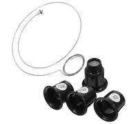 HEALEEP Set 5 Lenti D’ingrandimento per Riparazione Orologi 5x 10x 15 x 20 in Metallo con Anello Portatile, Kit Controllo e Ispezione per Gioielli e Orologi da Polso, Strumento