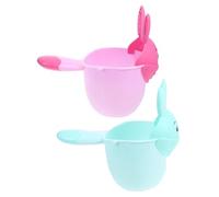 HEALEEP Set da 2 Tazze per Risciacquo del Bagno in Plastica Pp, Beccuccio per Controllo Flusso, Design Animali Colorati, Adatte per Ragazzo Ragazza e Piccoli