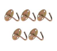 HEALEEP Set da 5 Ganci da Soffitto in Ferro Oro, Resistenti alle Intemperie e Facili da Montare, per Appendere Oggetti in Casa come Tavoli da Pranzo e Davanzali
