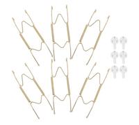 HEALEEP Set di 6 Ganci Appendipiatti Invisibili Molla Regolabile in Ferro Colore Oro per Esposizione Elegante di Piatti Artistici e Porcellane Antiche in Ambienti Domestici e Studio