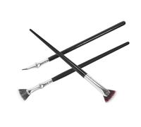 HEALEEP Set Pennelli per Ciglia a Ventaglio Angolato, Scovolini per Mascara senza Grumi, Spazzole per Extension Ciglia Setole Morbide e Manico Leggero per Trucco Occhi Professionale