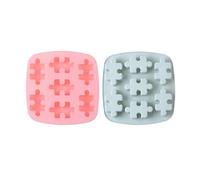 HEALEEP Stampo per Ghiaccio a Forma Puzzle 2 Pezzi Stampo in Silicone Antiaderente per Ghiaccio Cioccolato e Dolci Utensile da Te per e Feste