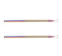 HEALEEP Strumento Leggero Cuticole Spingi 2pezzi in Acciaio Inossidabile per Rimuovere Smalto e Cuticole Doppia Punta Manicure a Casa in Salone