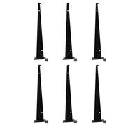 HEALEEP Supporti per Mensole in Ferro 30 Cm Neri, Staffe a Parete Resistenti per Esposizione Supermercati e Magazzini, Set da 6 Pezzi per Scaffalature Metalliche Robuste