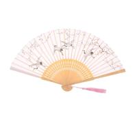 HEALEEP Ventaglio Pieghevole in bambù Stile Cinese retrò Fan Portatile con Disegno Vintage per Matrimonio Bomboniere Feste Spettacoli