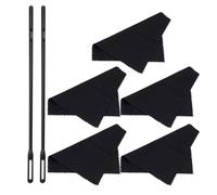 Healeved 1 Kit per la pulizia del flauto: 2 aste per la pulizia del flauto con 5 panni/tamponi - Strumenti per la degli strumenti a fiato in legno per una facile manutenzione o lucidatura interna.
