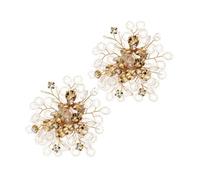 Healeved 1 Paio Accessori Per Le Scarpe Da Sposa Clip Per Scarpe Da Sposa Scarpe Da Sposa Per La Sposa Pompe Fermagli Per Scarpe Spose Perle Di Cristallo Di Golden