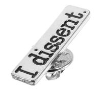 Healeved 1 PC Spilla Creativa per Colletto Non Sono d'Accordo Gioielli Donna Perno Smaltato Spilla Elegante Decorazione per Vestiti Accessori Moda Lega Argento Stati Uniti