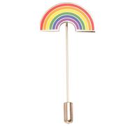 Healeved 1 Pezzo Badge Arcobaleno Arredamento Arcobaleno Decorazioni Di Orgoglio Spille Pettorina Lesbica Risvolto a Ponte Arcobaleno Distintivo Gay Spilla a Strisce Arcobaleno Colorato