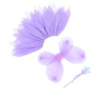 Healeved 1 Set Abito gonna delle farfalla gonna da ragazza abito da fata tutù soffice gonna di tulle di farfalla costume cosplay filo di acciaio Viola,porpora