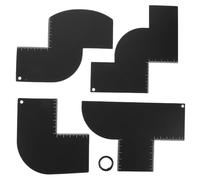 Healeved 1 set di strumenti per modellare l'attaccatura dei capelli del barbiere - Modellatore per barba con righello di misurazione - di guida per il taglio della barba e scheda per la dei capelli