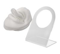 Healeved 1 Set Modello per unghie della lingua modello del viso pratica piercing per la visualizzazione modello facciale flessibile del corpo per il piercing Gel di silice bianca