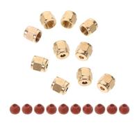 Healeved 10 Paia Ugello in Ottone per Pompa Fumo Tappo in Gomma, Compatibile, Facile da Installare per Effetti Live Performance e Teatro, Confezione