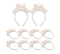 Healeved 10 pezzi Fascia per capelli spagnola per compleanno: Cerchietto per capelli Feliz Cumpleaños - Copricapo di compleanno con glitter e tinsel per donne e ragazze, decorazione per feste