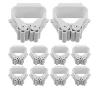 Healeved 10 Pezzi Ganci Porta Scope e Mop Adesivi da Parete Supporto Forte e Resistente in Plastica per Cucina Bagno Garage Organizzatore Salvaspazio per Pulizia Verticale