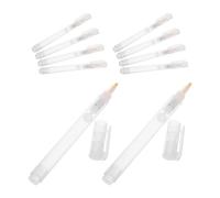Healeved 10 Pezzi Pennarello Vuoto Ricaricabile 3mm per Pittura a Base | Corpo Bianco Plastico e Punta in Tessuto, Visibilità Dell’inchiostro, Impugnatura Comoda, per Superfici Dure e Scrittura