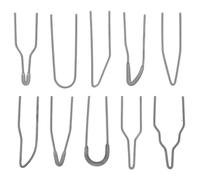 Healeved 10 Pezzi Punta per Pirografia a Filo per Pirografo, Argento, Forme | Ricambio per Strumenti di Combustione del Legno, Risultati Precisi, Applicazioni Creative e Tecniche, per Lavori Artistici