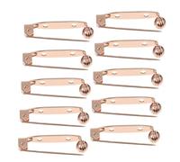 Healeved 10 pezzi Spille Base Sicure con Fermaglio per Accessori Gioielli DIY Fissaggio Resistente per Creazioni Fai da Te e Distintivi