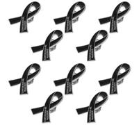Healeved 10 Pezzi Spille Decorativa Nastro Nero per Lutto e Commemorazione Spille Colomba della Pace per Giacche e Borse con Incisione Personalizzata per Eventi Funebri e Ricordi