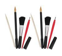 Healeved 10 Pezzi Strumento per Graffiare da Disegno Artistico in Legno e | Pittura Graffiata, Uso Versatile in Studio Creativo e Aula, Set da Due Pezzi Forme Diverse