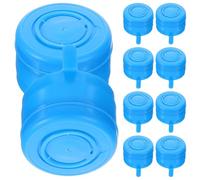Healeved 10 Pezzi Tappi per Brocche D’Acqua Riutilizzabili Anti-Rovesciamento Coperchi di Ricambio in Plastica Spessa Blu per Bottiglie di Acqua Minerale Sostituzione Facile e Pratica
