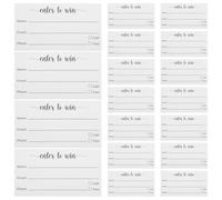 Healeved 100 Biglietti Lotteria Vuoti Multiuso, Schede di Iscrizione e Voto Bianche per Eventi Aziendali e Comunitari, Formato Standard per Feste e Competizioni